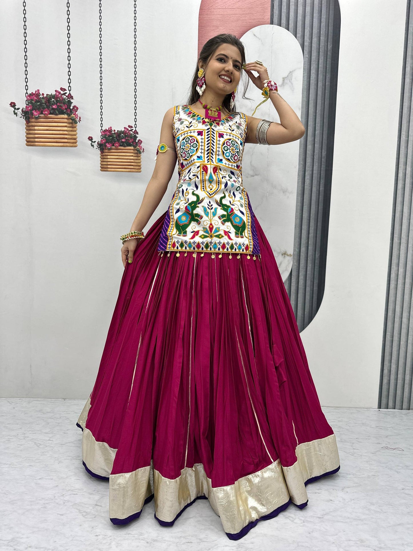 Tanirika Navratri Colourful Look Lehenga Set