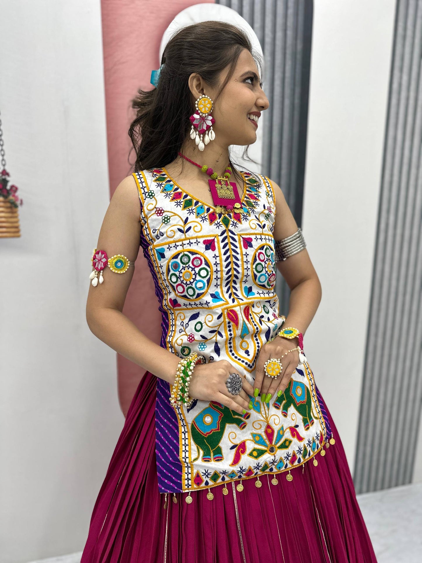 Tanirika Navratri Colourful Look Lehenga Set