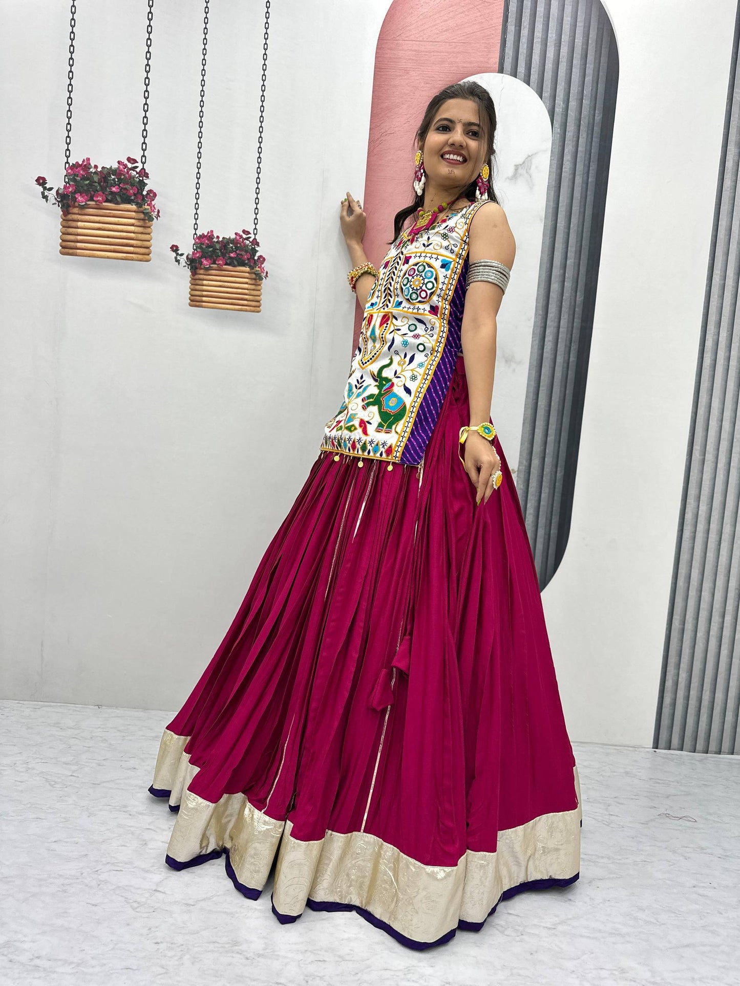 Tanirika Navratri Colourful Look Lehenga Set