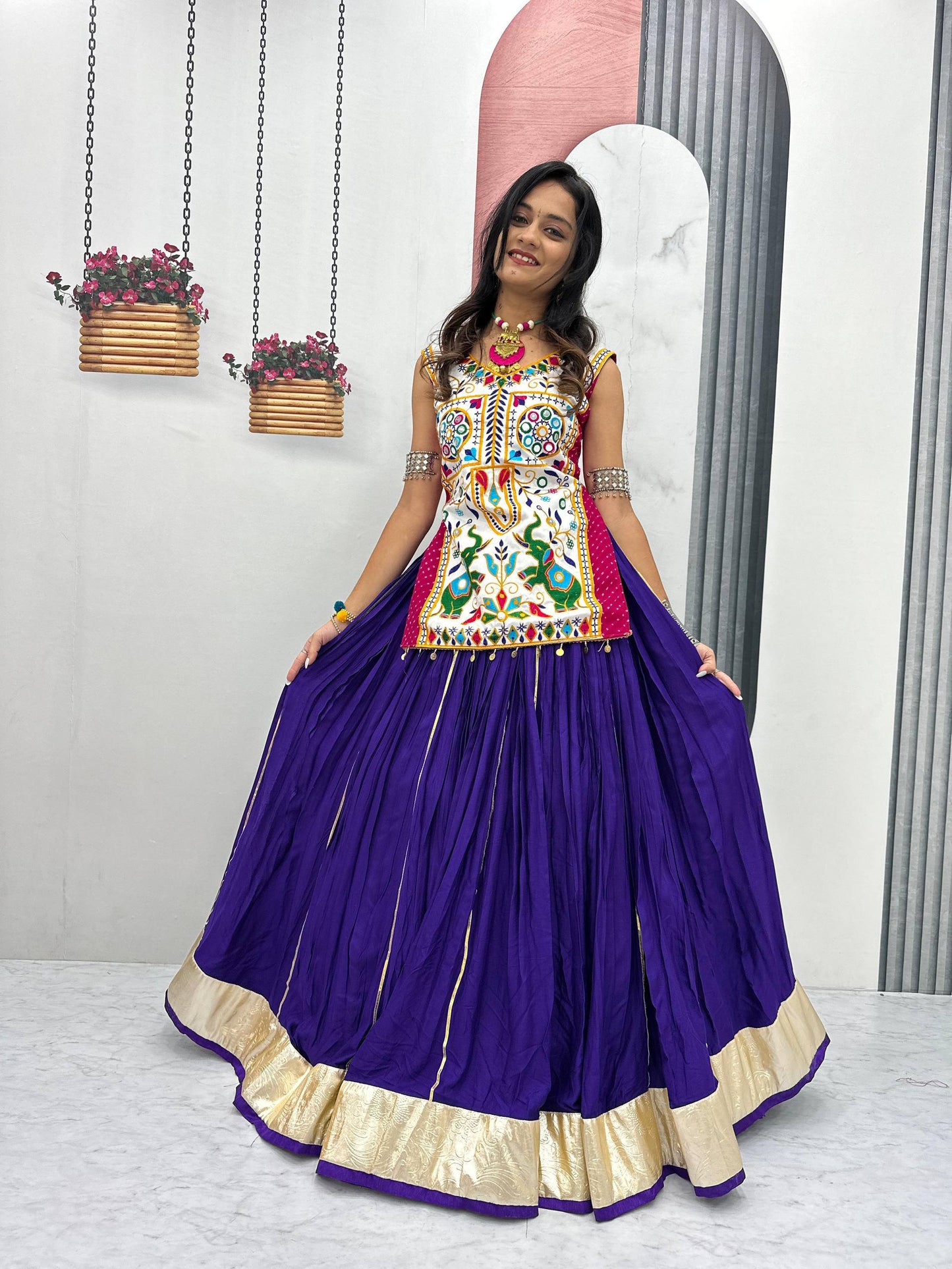 Tanirika Navratri Colourful Look Lehenga Set