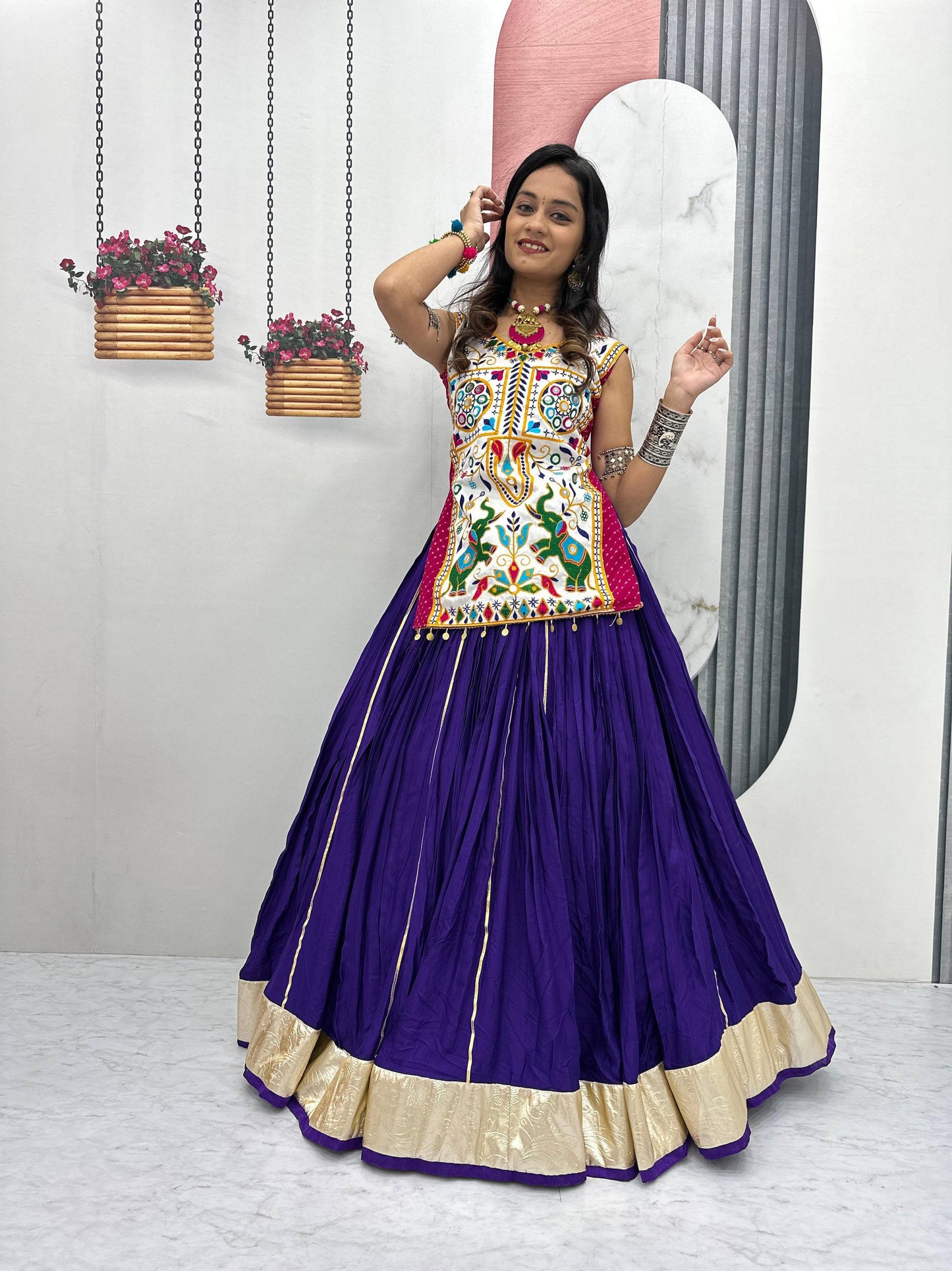 Tanirika Navratri Colourful Look Lehenga Set