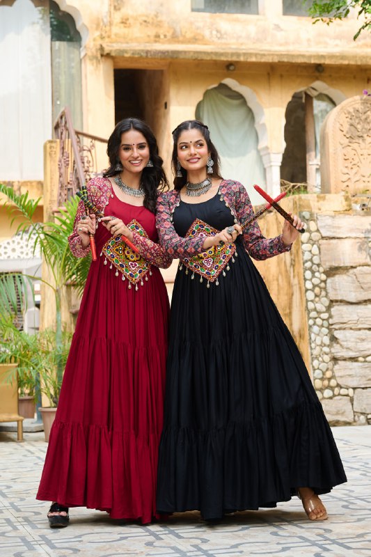 The Raas Queen Kutchi Gamth Work Magic Gown