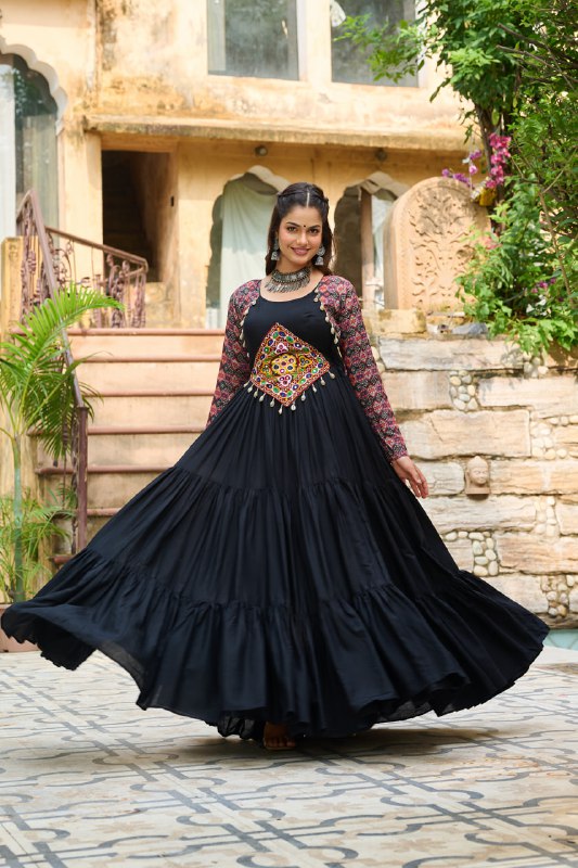 The Raas Queen Kutchi Gamth Work Magic Gown