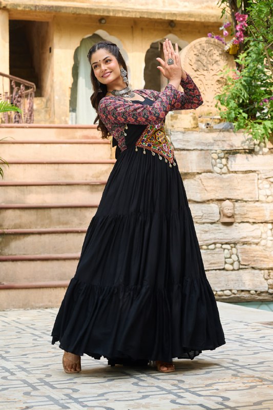 The Raas Queen Kutchi Gamth Work Magic Gown