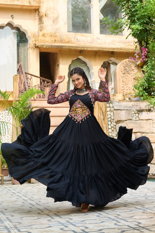 The Raas Queen Kutchi Gamth Work Magic Gown
