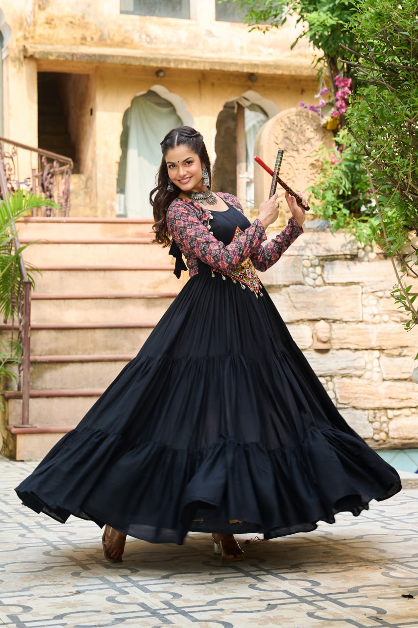 The Raas Queen Kutchi Gamth Work Magic Gown