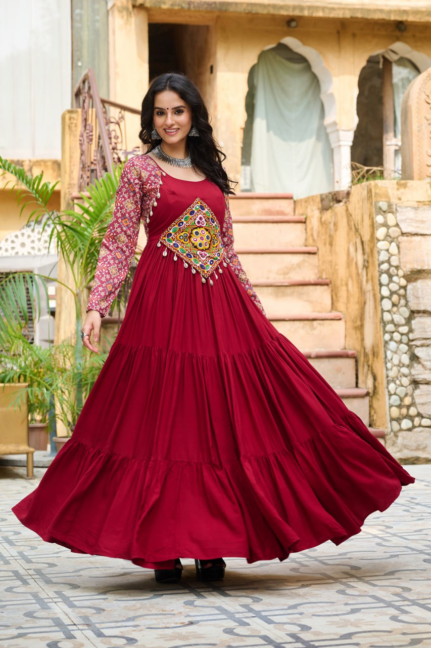 The Raas Queen Kutchi Gamth Work Magic Gown