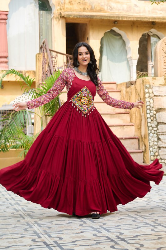 The Raas Queen Kutchi Gamth Work Magic Gown