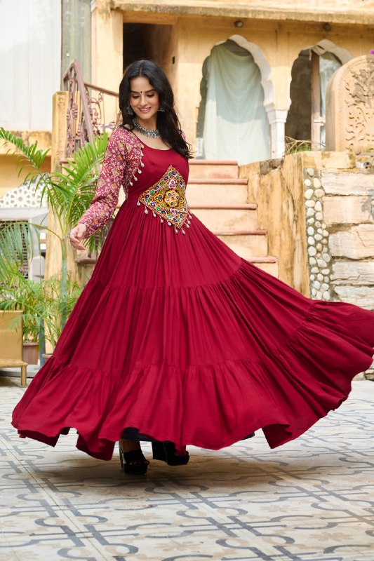The Raas Queen Kutchi Gamth Work Magic Gown