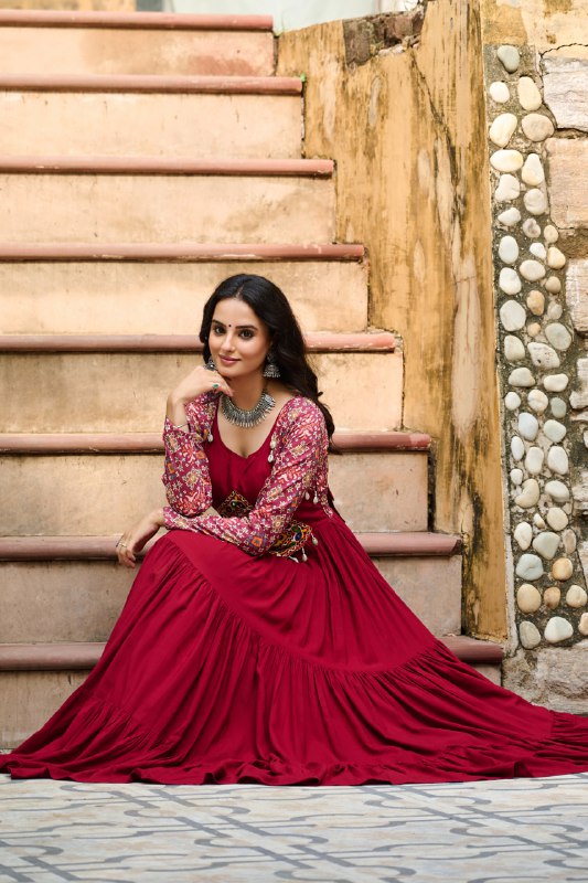 The Raas Queen Kutchi Gamth Work Magic Gown