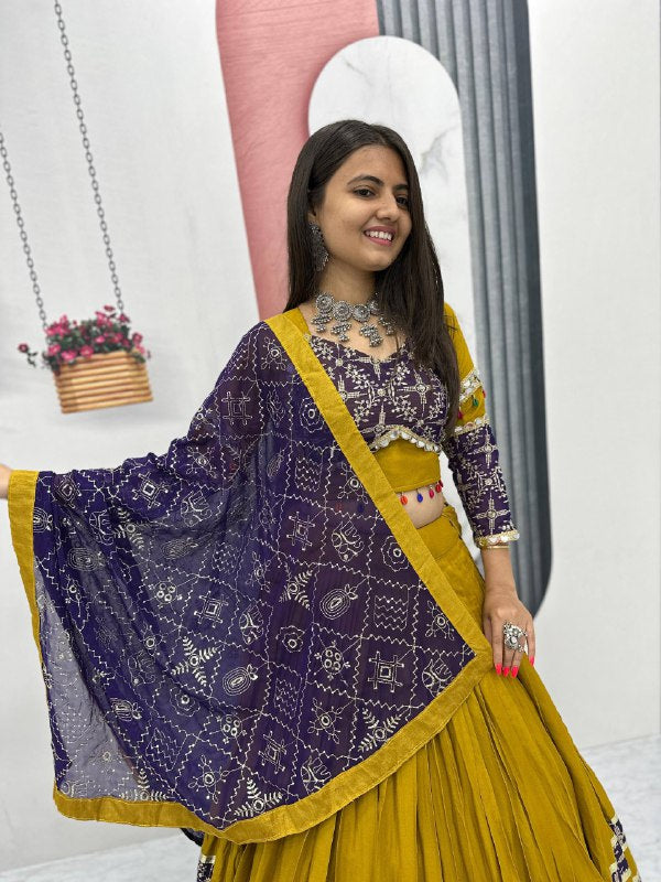 Rangrali Mirror & Bandhani Ensemble Lehenga Set