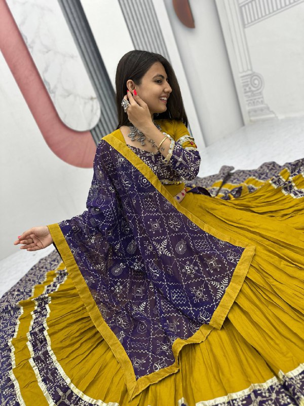 Rangrali Mirror & Bandhani Ensemble Lehenga Set