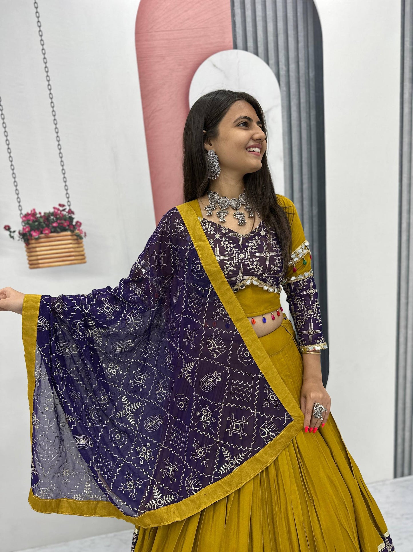 Rangrali Mirror & Bandhani Ensemble Lehenga Set