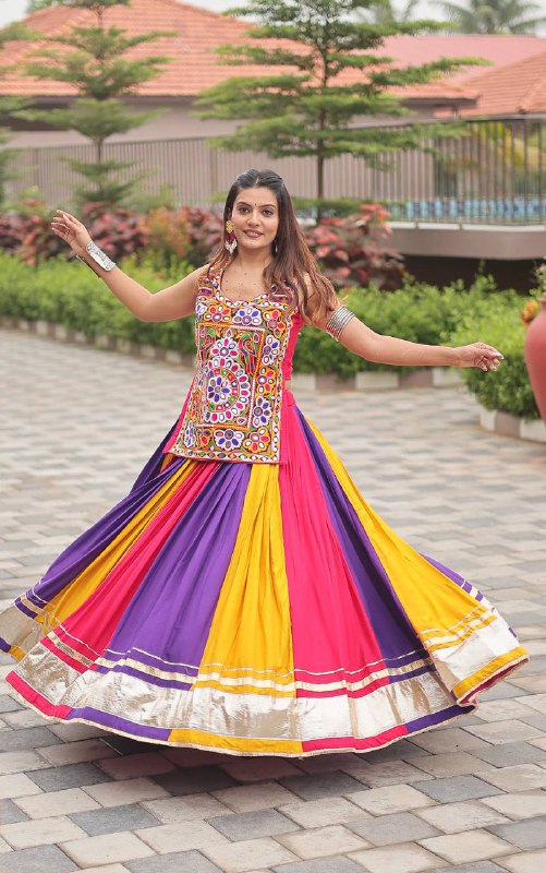 Navrang Beauty: Traditional Twist in 9 Colors Lehenga Set