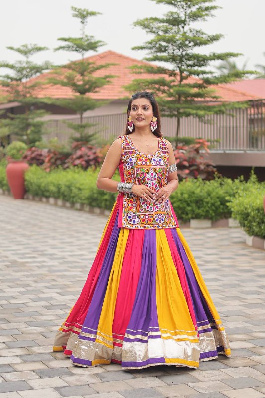 Navrang Beauty: Traditional Twist in 9 Colors Lehenga Set