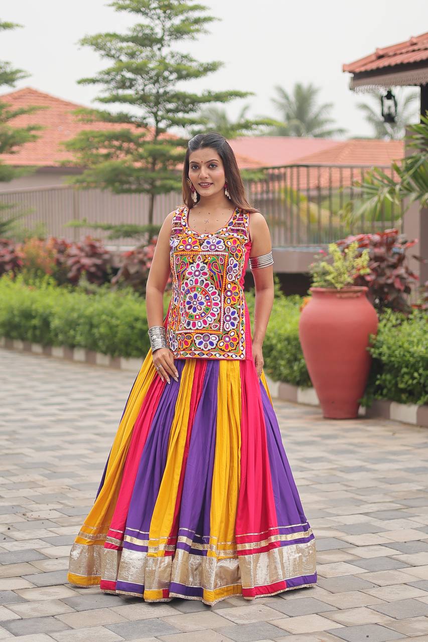 Navrang Beauty: Traditional Twist in 9 Colors Lehenga Set