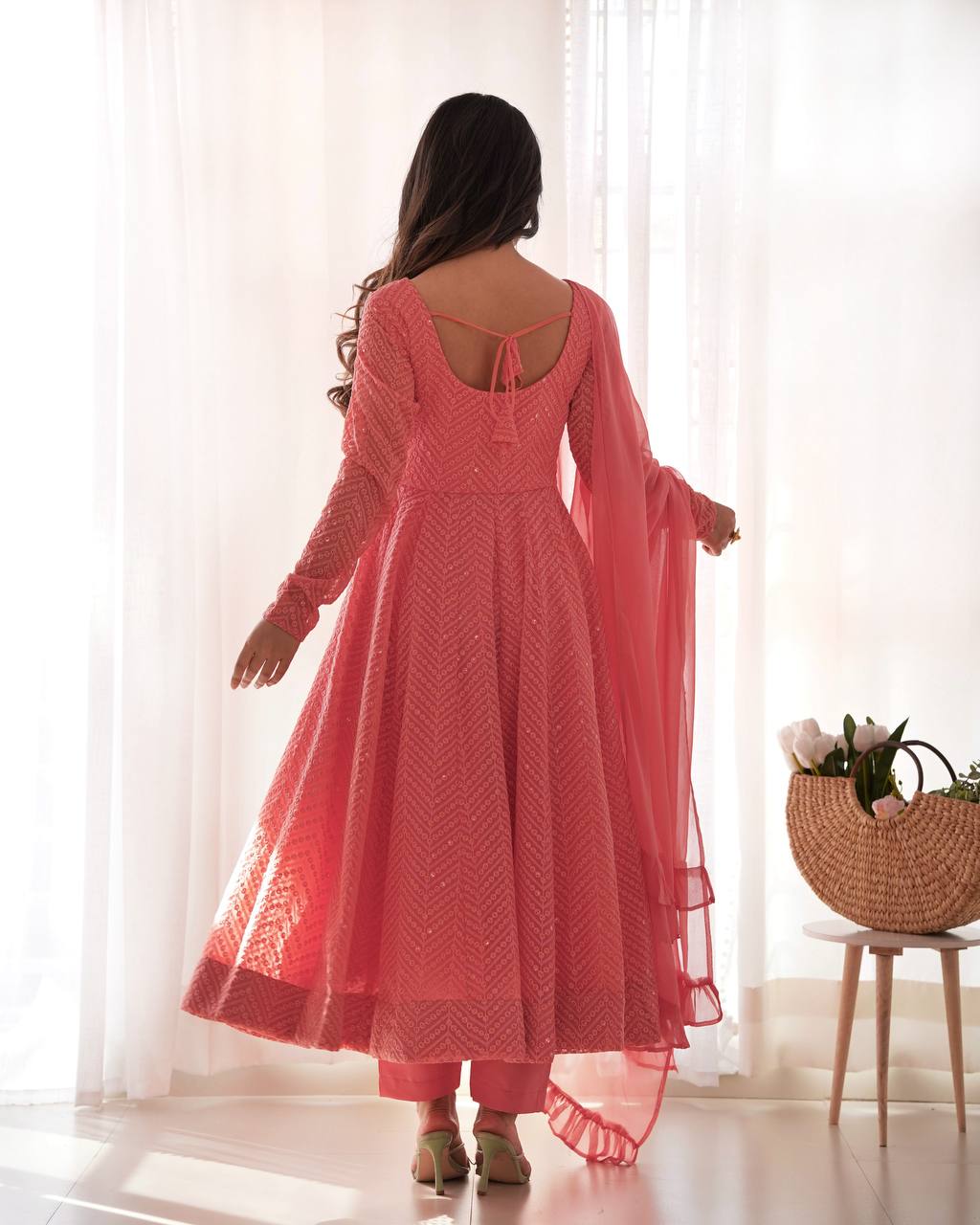 Vani Sequin Flared Sequin Anarkali Set