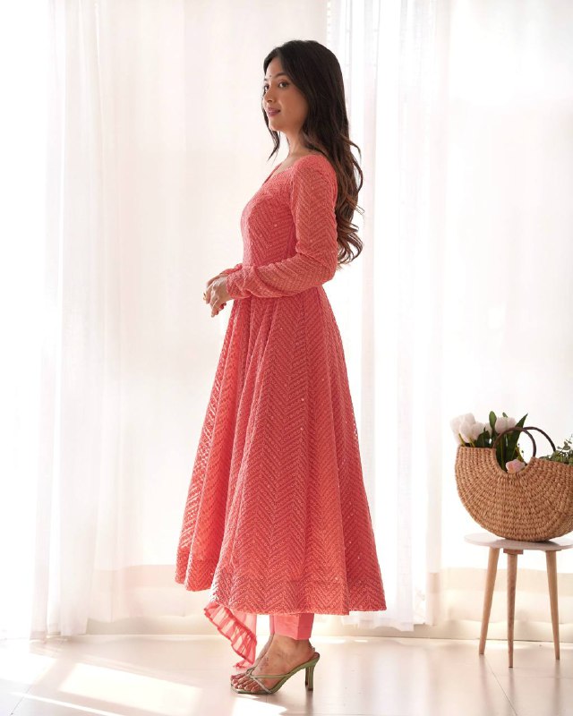 Vani Sequin Flared Sequin Anarkali Set