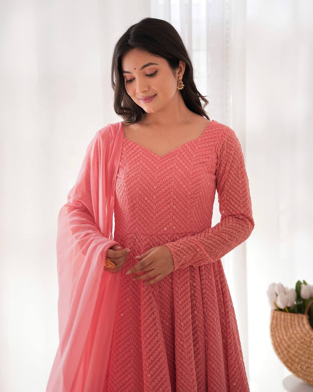 Vani Sequin Flared Sequin Anarkali Set