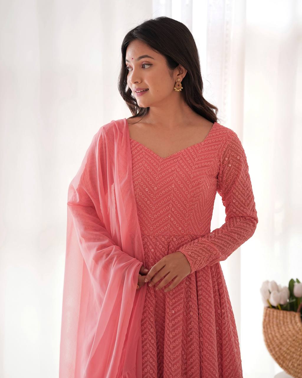 Vani Sequin Flared Sequin Anarkali Set