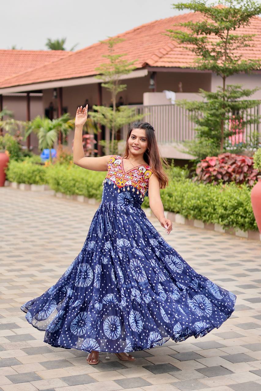 Leheriya Luxe Bandhani Magic Gown