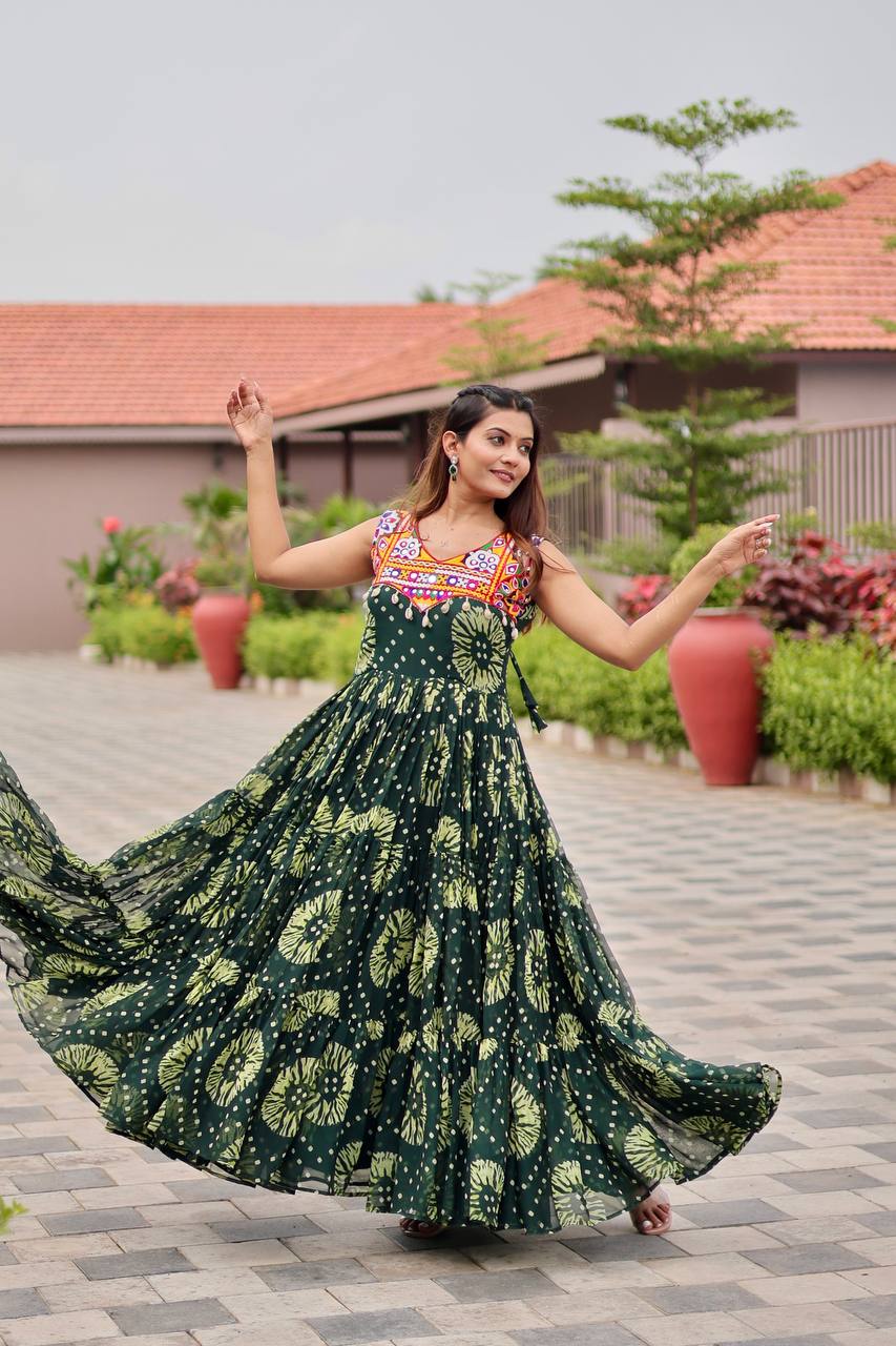 Leheriya Luxe Bandhani Magic Gown