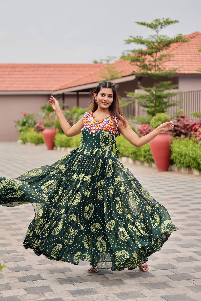 Leheriya Luxe Bandhani Magic Gown