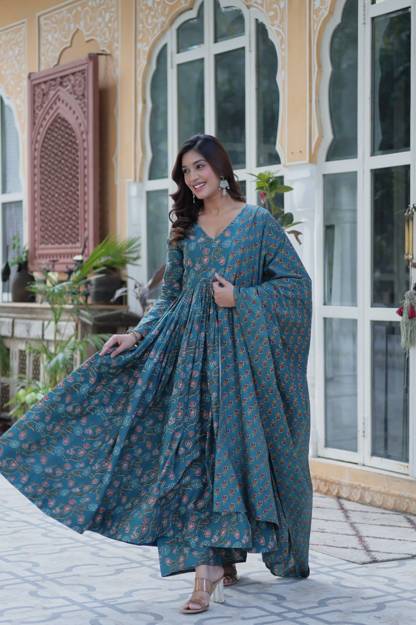 Basil Bloom Pure Cotton Suit Set