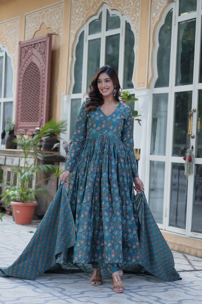 Basil Bloom Pure Cotton Suit Set