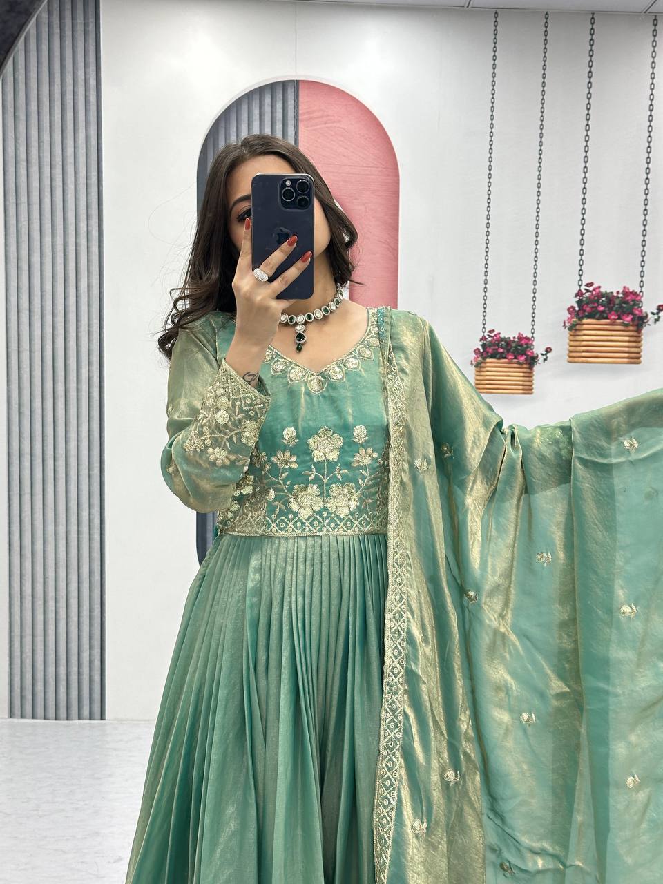 Zarya Graceful Fendy Silk Gown