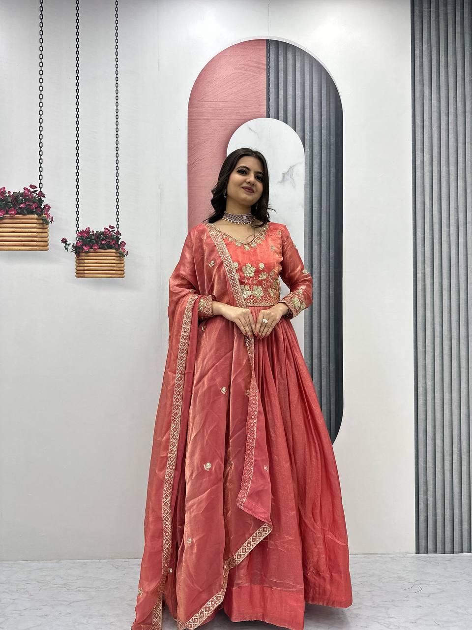 Zarya Graceful Fendy Silk Gown