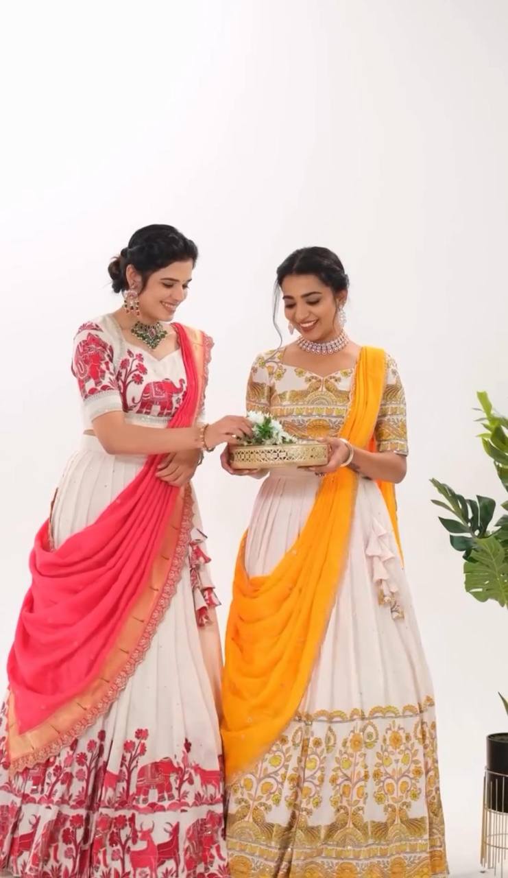 Kalamkari Chronicles Printed Lehenga Choli