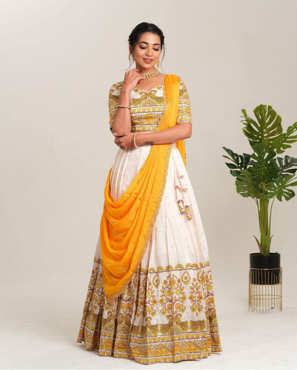 Kalamkari Chronicles Printed Lehenga Choli
