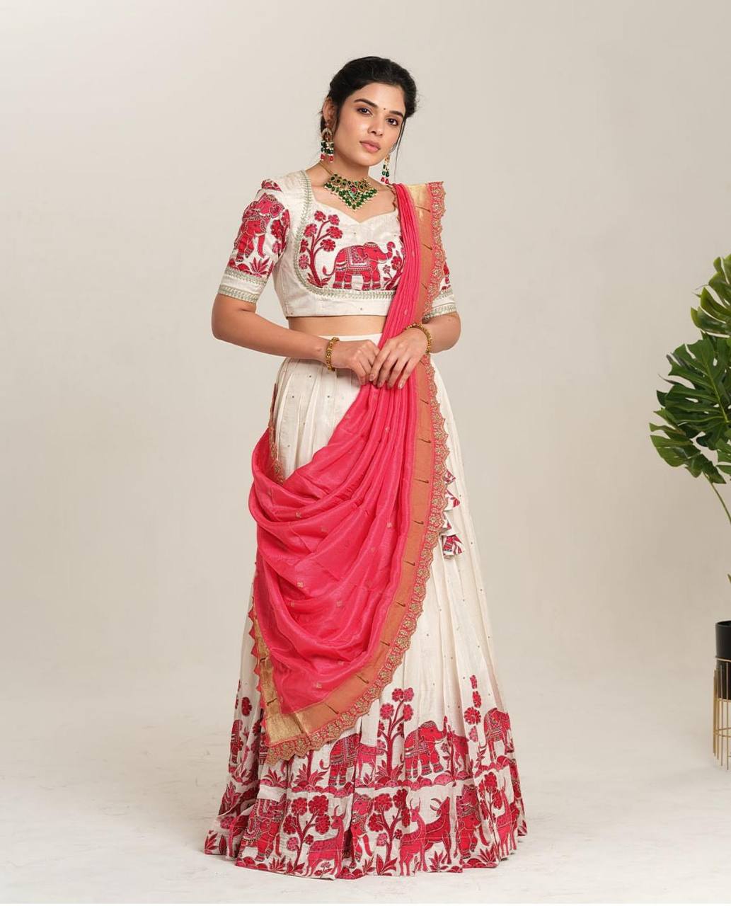 Kalamkari Chronicles Printed Lehenga Choli