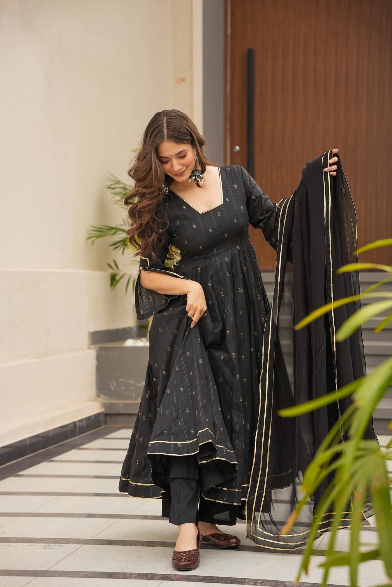 Mystery Black Maslin Suit Set