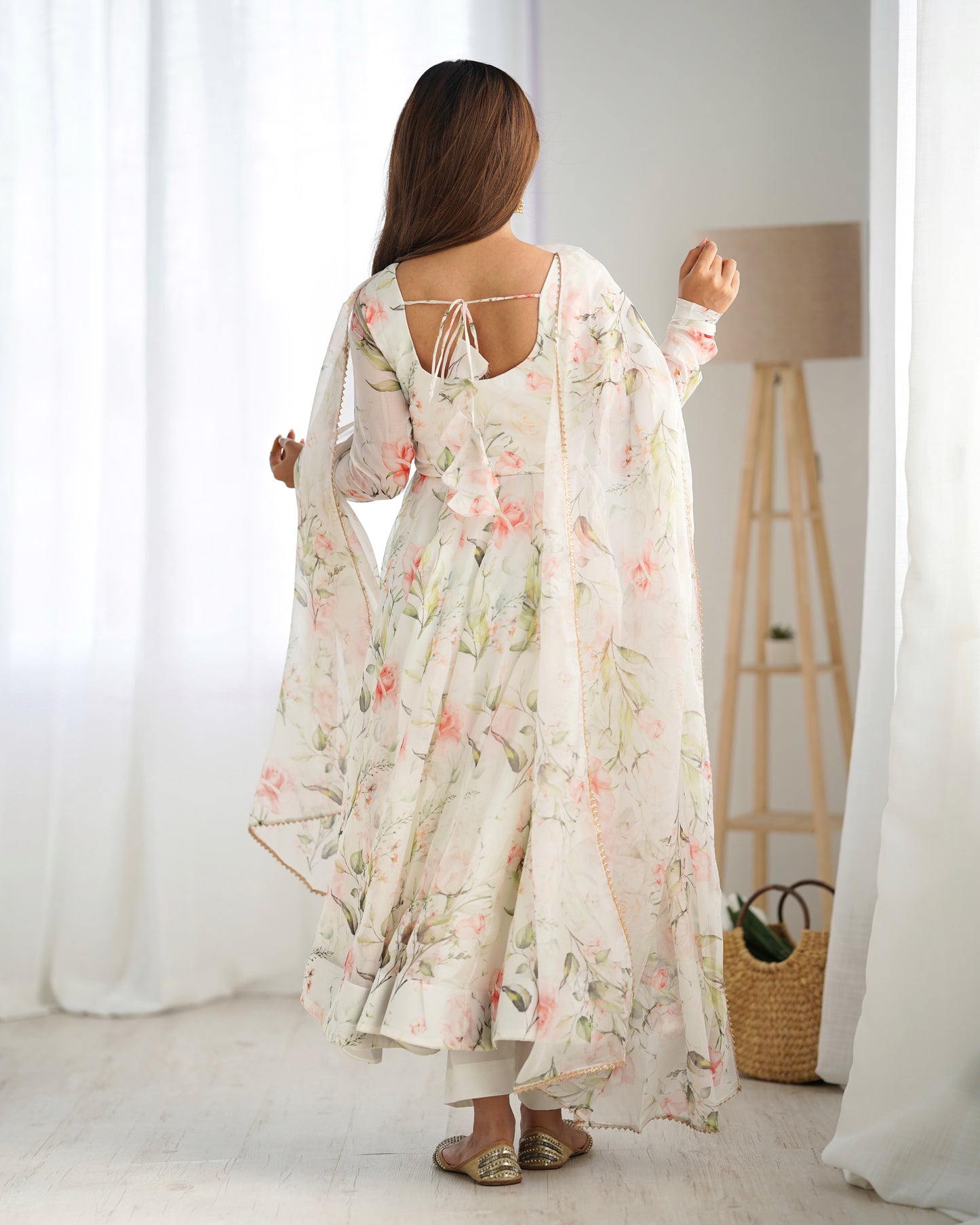 Reeva Ready To Wear Soft Flowing Floral Pretty Anarkali Set