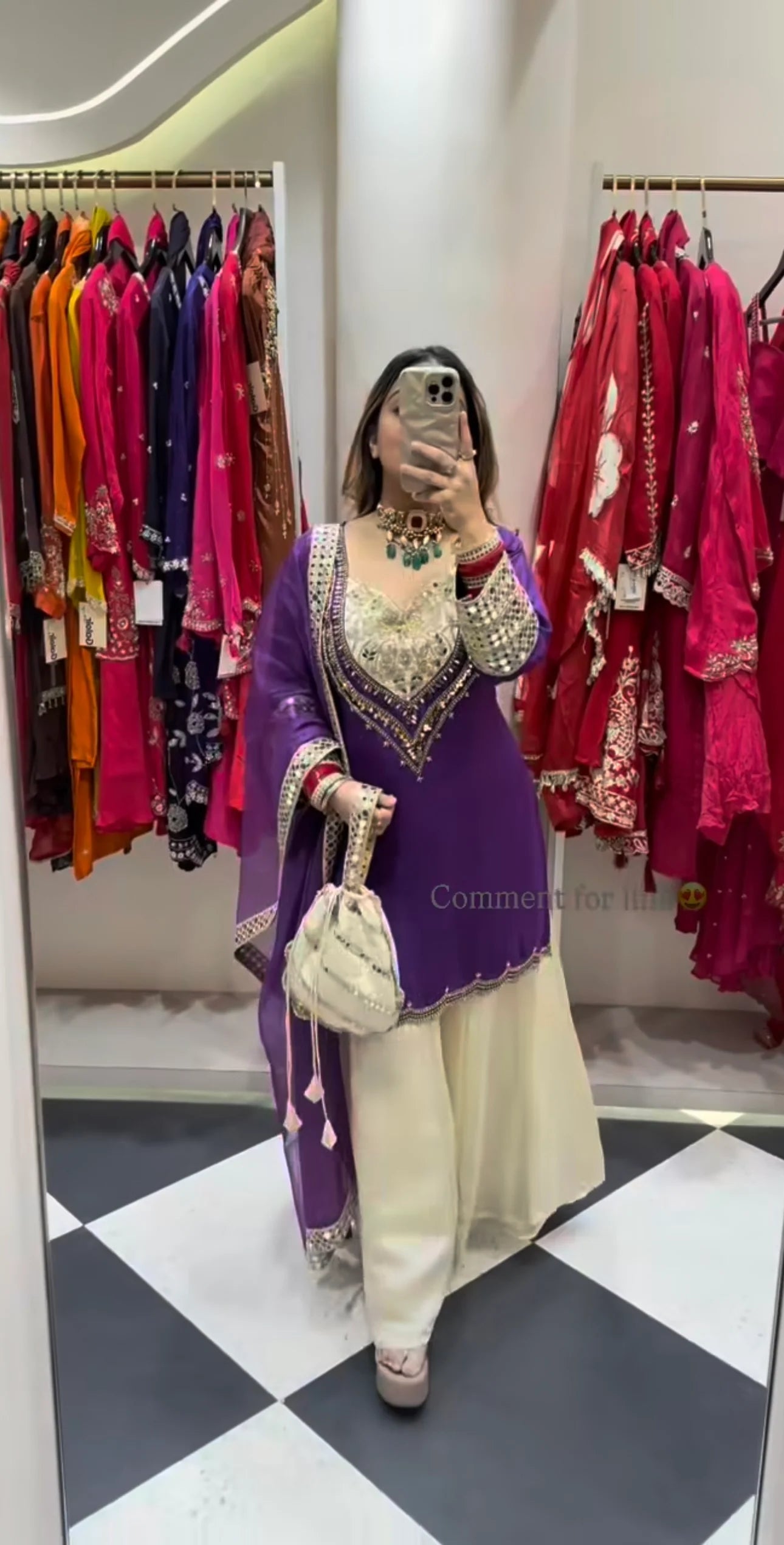 Noor-e-Zari Golden Blush Sharara Suit