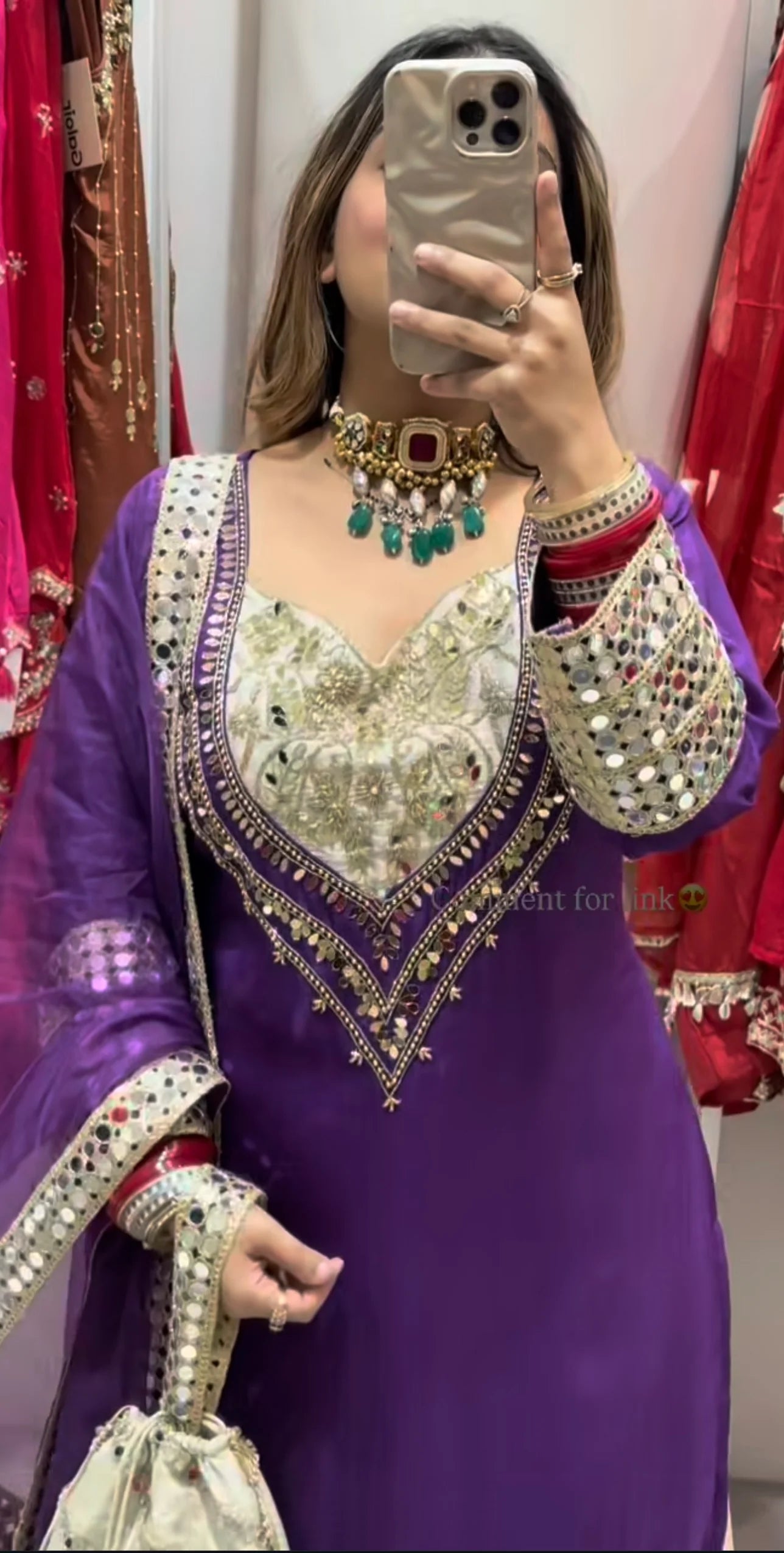 Noor-e-Zari Golden Blush Sharara Suit