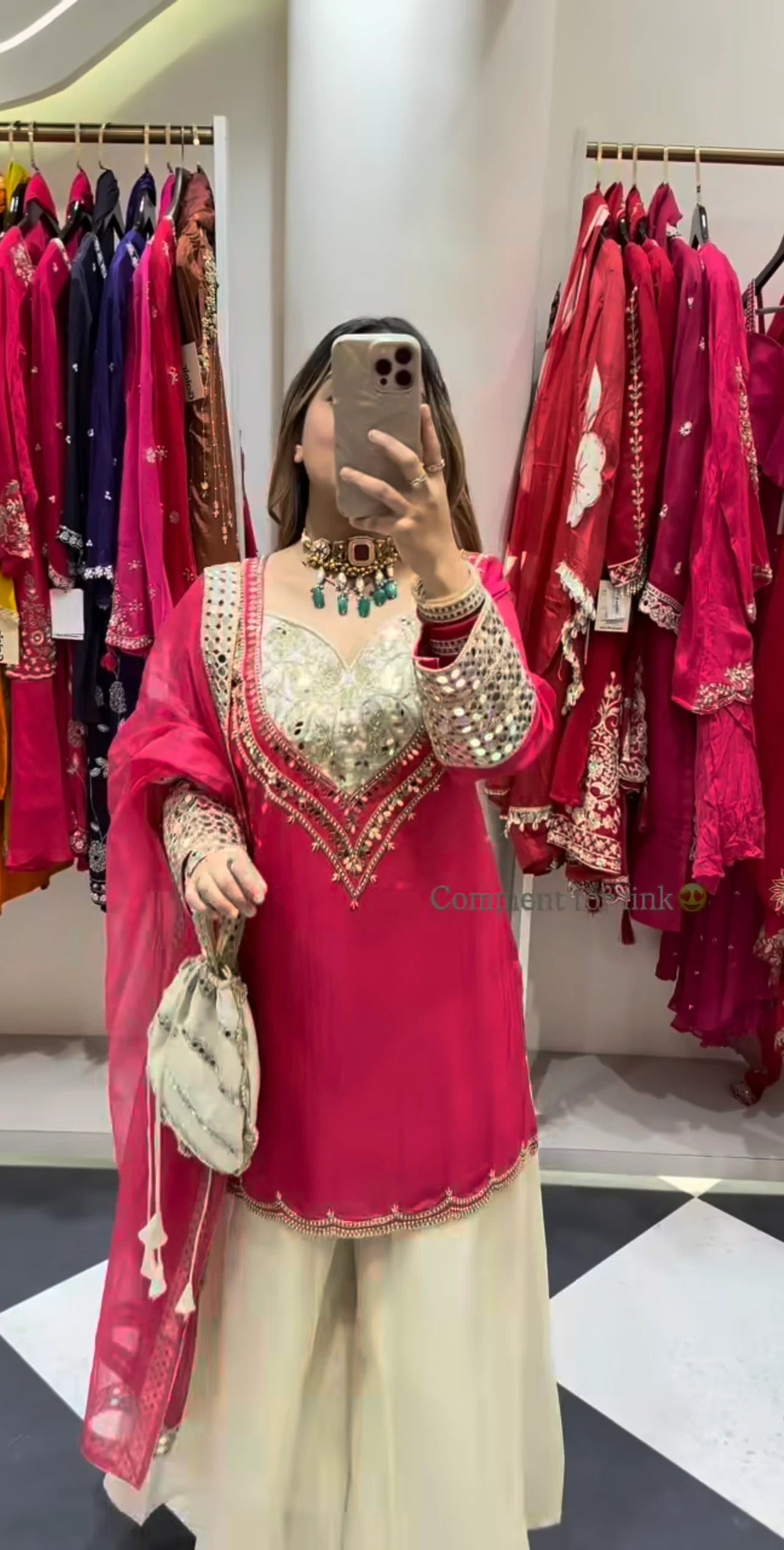 Noor-e-Zari Golden Blush Sharara Suit