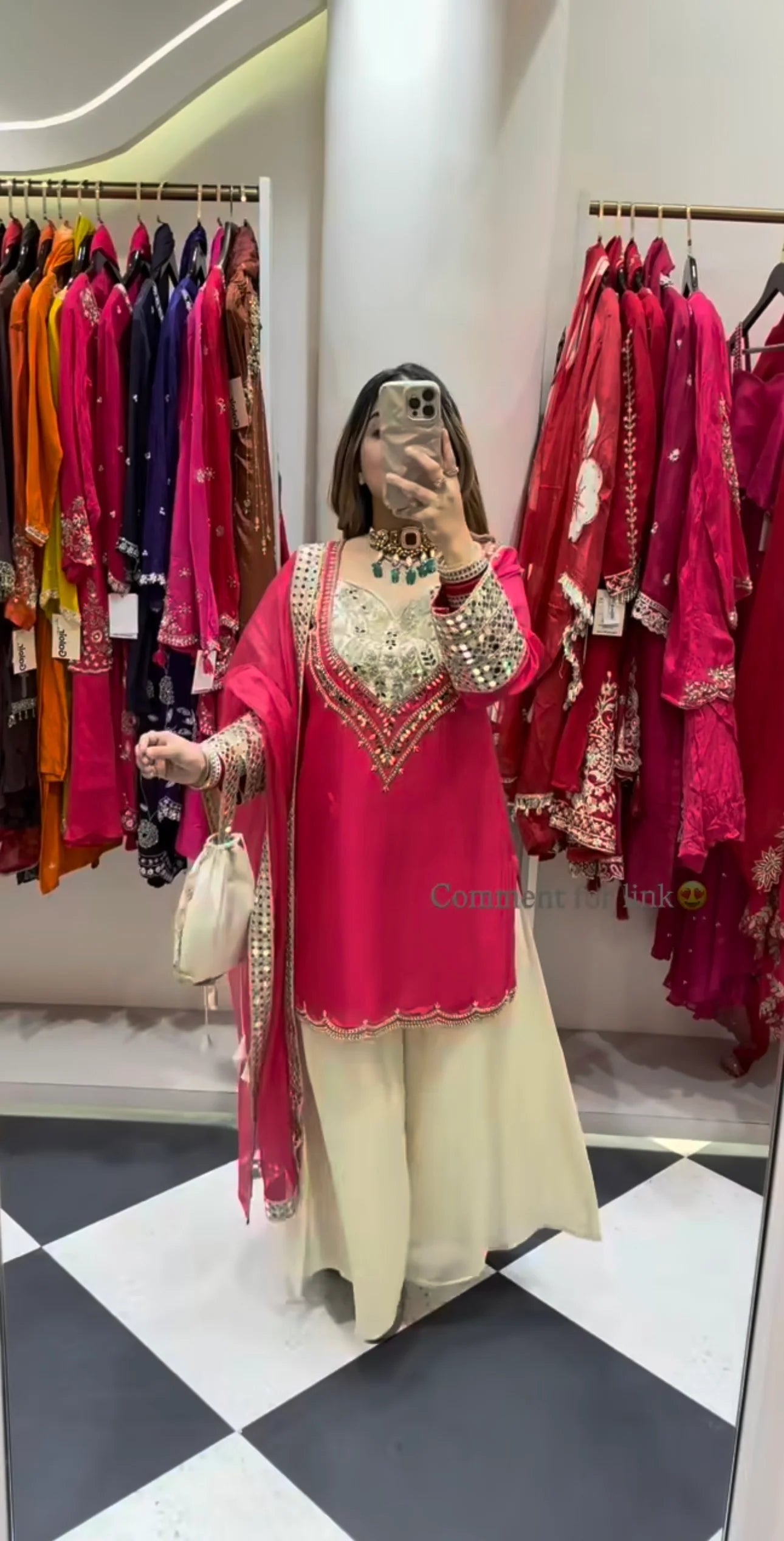 Noor-e-Zari Golden Blush Sharara Suit