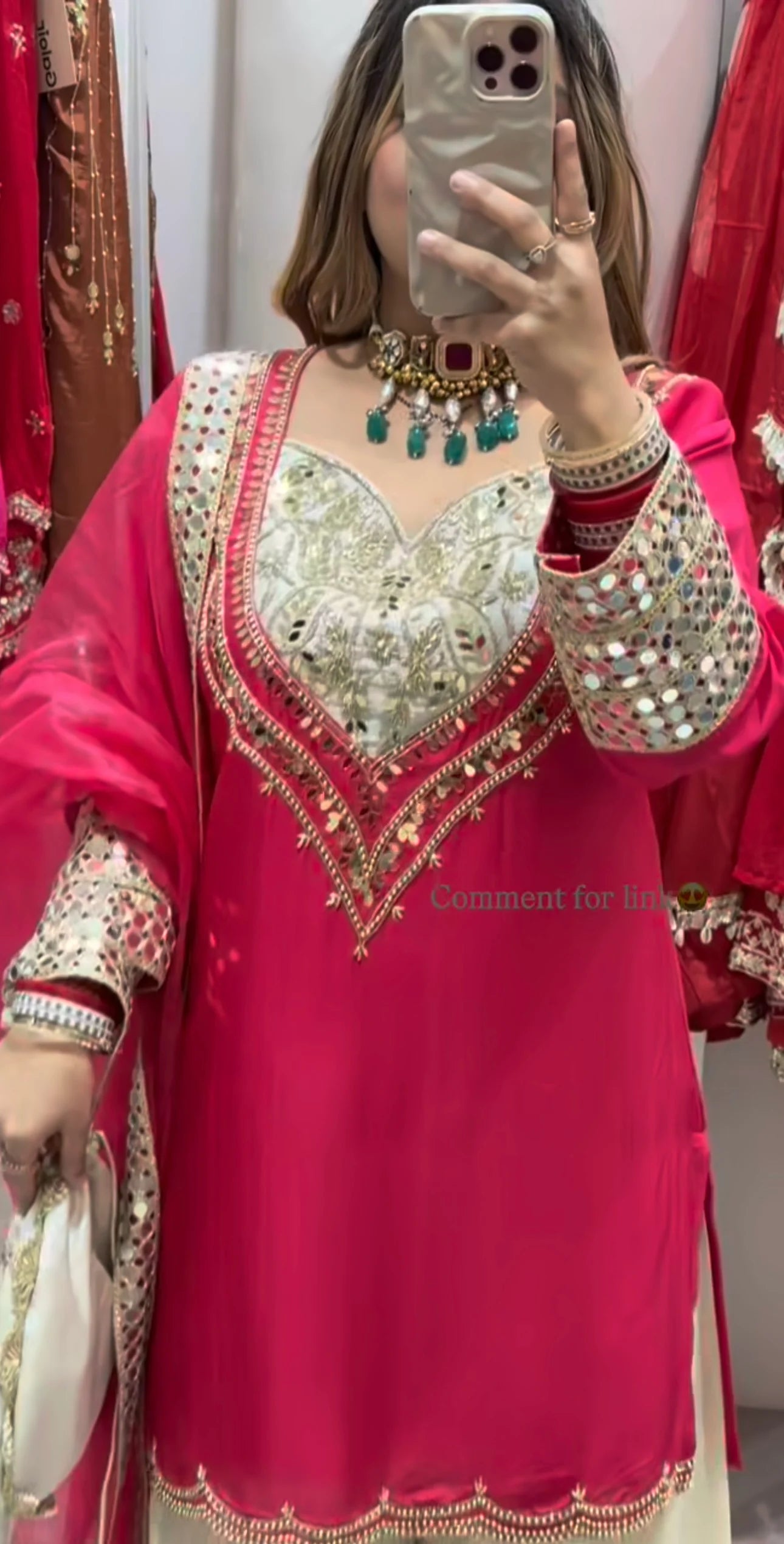 Noor-e-Zari Golden Blush Sharara Suit