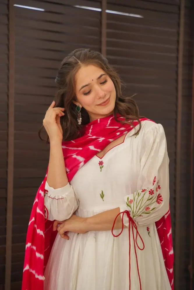 Khushi White Premium Quality Suit Set