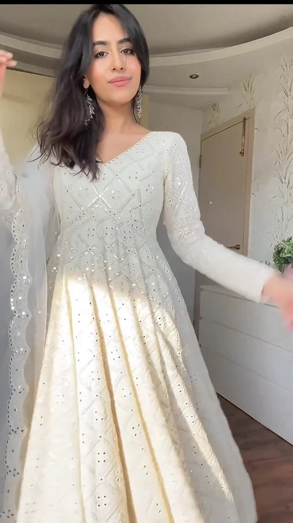 Aniska's Lakhnawi Premium Anarkali Suit Set