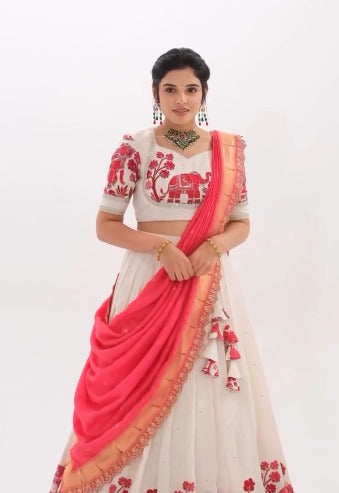 Kalamkari Chronicles Printed Lehenga Choli