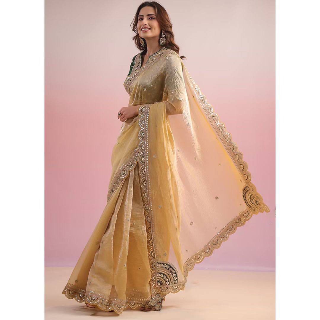 Golden Grace Traditional Elegance Redefined Saree