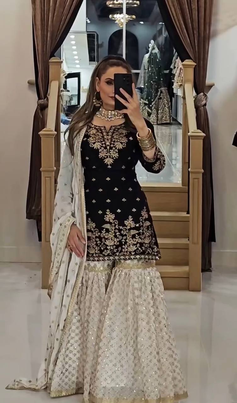 Nazakat Sharara Delicate and graceful designs.