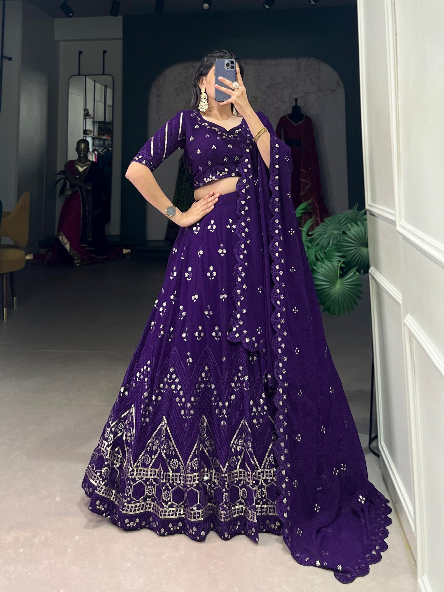 Radiant Couture Purple Designer Lehenga Choli