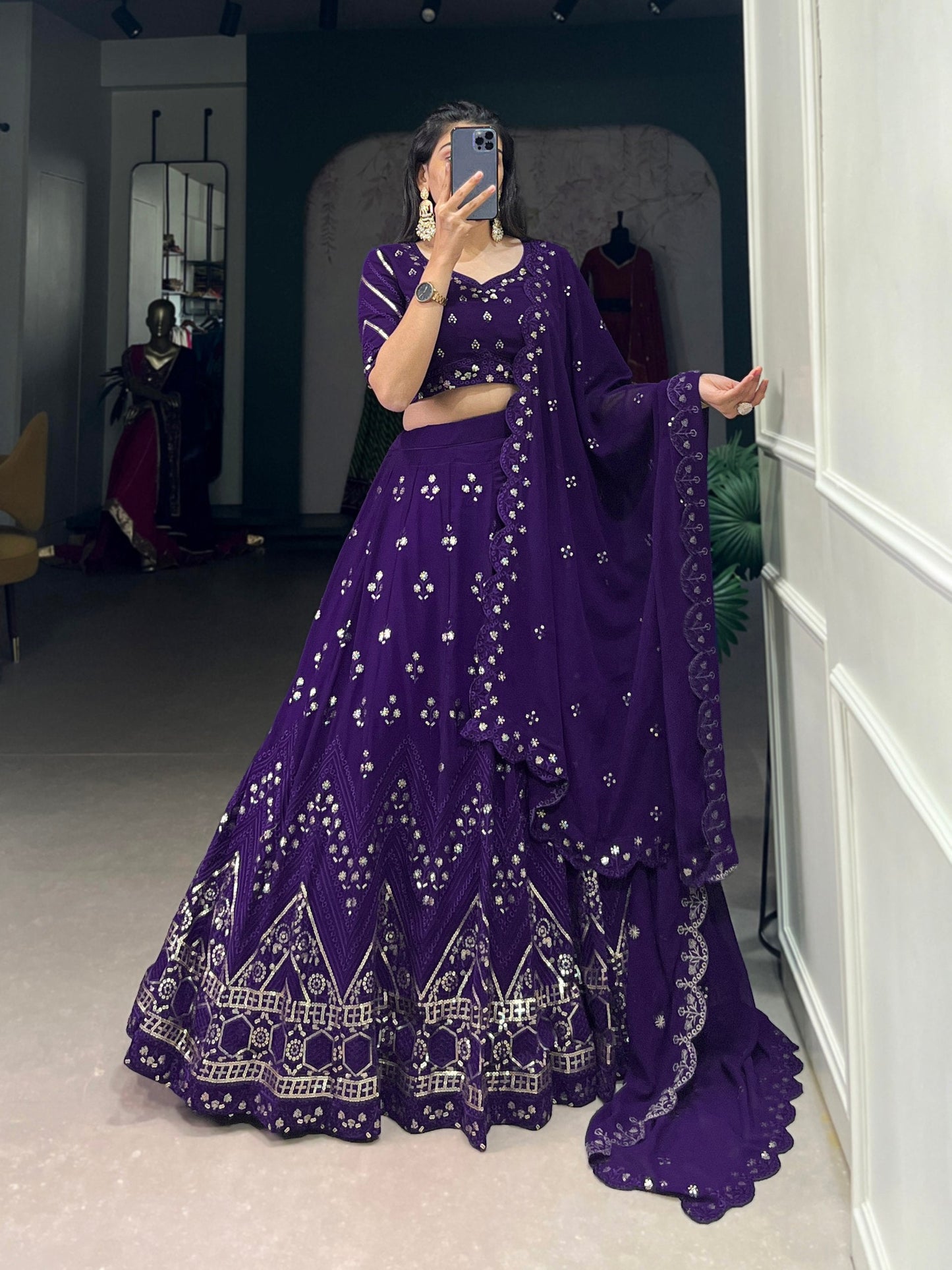Radiant Couture Purple Designer Lehenga Choli