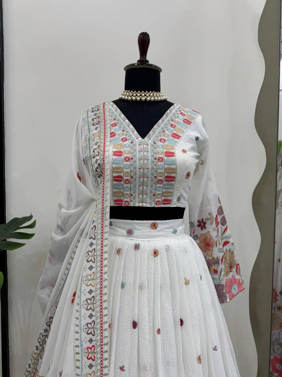 Sagnika pure Foux Georgette lehenga choli set
