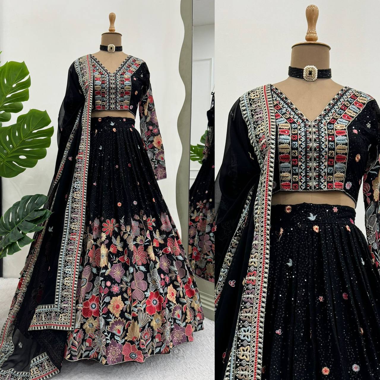 Sagnika pure Foux Georgette lehenga choli set
